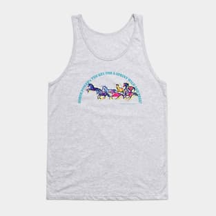 Horse power's the key, for a sprint wild and free! - running colorful wild horses Tank Top